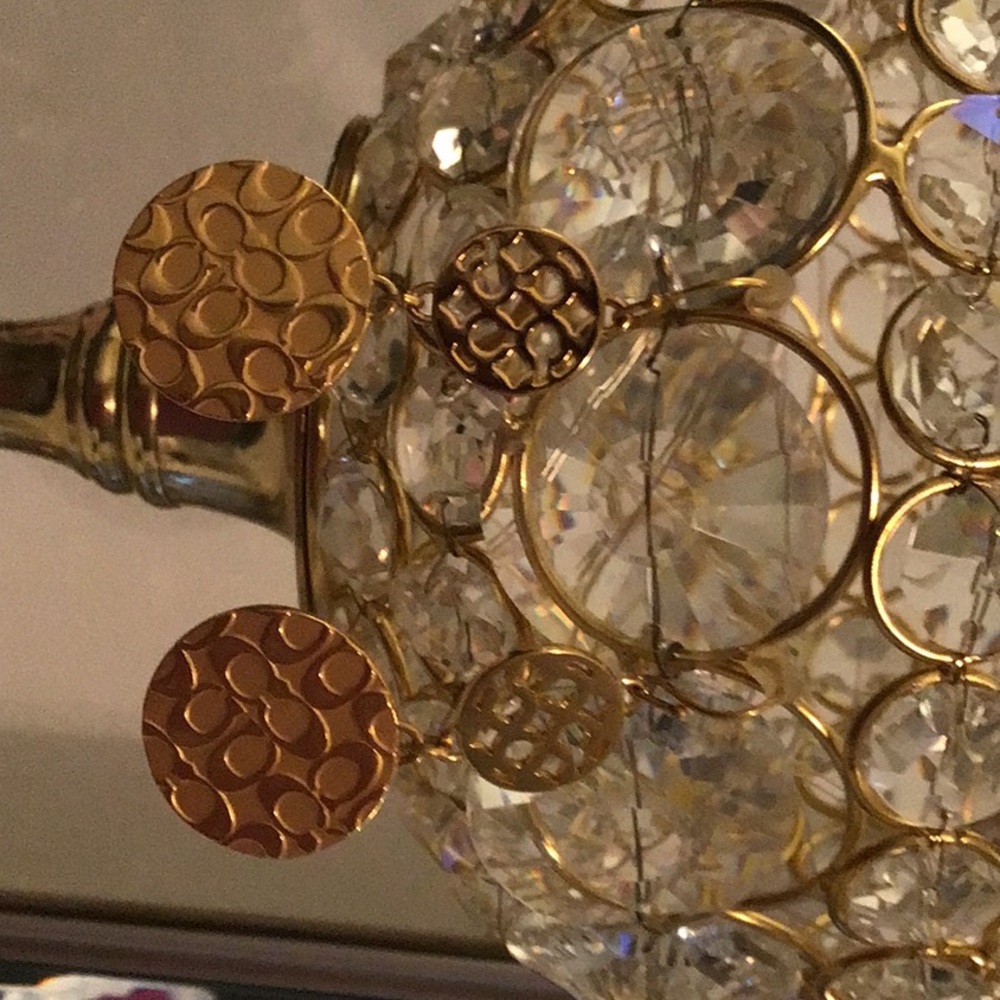 Coach Quilted C engraved  signature Earrings